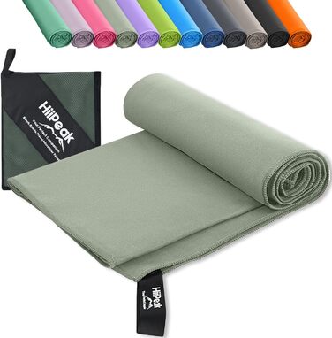 HiiPeak Рушник з мікрофібри: компактний, легкий, швидковисихаючий для спорту та басейну (180 x 90 см, колір: зелений)