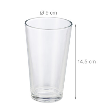 Relaxdays Set of 18 Drinking Glasses