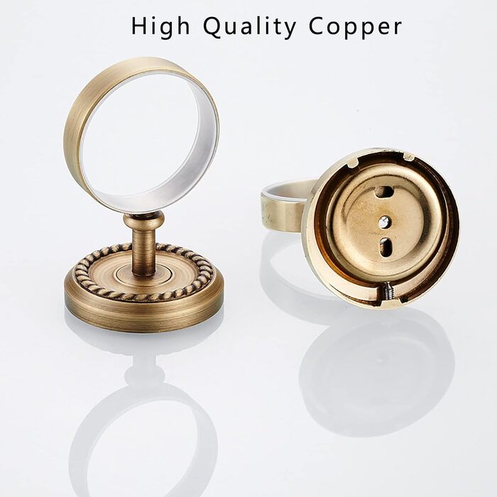 Toothbrush Holder, Wall-Mounted Single Toothbrush Holder, Electric Toothbrush Toothbrush Holder Brass, Bathroom Organizer for Hotel Family Antique Gold