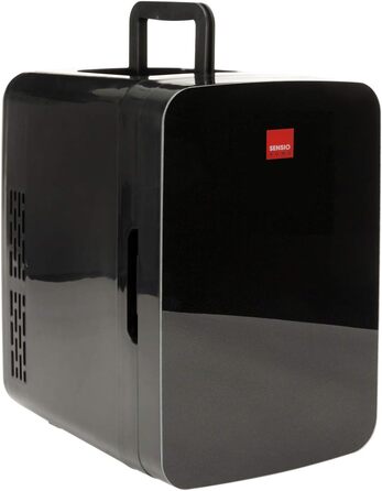 SENSIOHOME Міні-холодильник 10L 2-в-1: охолодження та нагрівання, 12/230V, для авто, спальні, офісу, кемпінгу, косметики, чорний