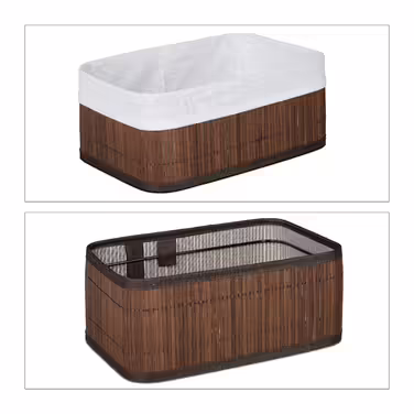 Relaxdays Bathroom Storage Basket 3-Piece Set