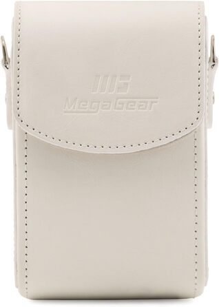 Чохол для камери MegaGear Panasonic Lumix DC-ZS70/LX10/ZS60/ZS100/LX15/TZ95/TZ90/TZ80/TZ100 шкіряний з ременем (білий)
