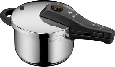 Швидкісний скороварка WMF Perfect One Pot 2,5 л, індукційна, з паровим клапаном, 2 режими готування, зручне управління однією рукою, для всіх типів плит, полірована нержавіюча сталь Cromargan, для однієї особи
