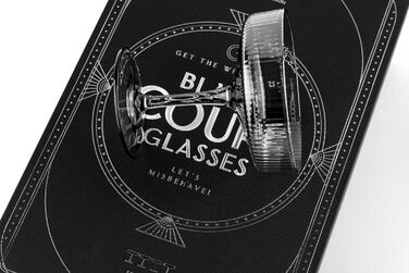 GLASSIQUE CADEAU Набір келихів для коктейлів та шампанського, 4 шт, 200 мл, Art Deco, кришталь, димчасто-сірий