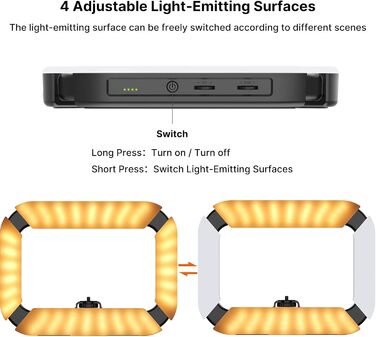 Стабілізатор для смартфона ULANZI з підсвічуванням та акумулятором 8000mAh - для відеозйомки, Live Stream, TikTok, YouTube