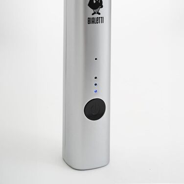 Bialetti Whipper: електричний віск для приготування напоїв, USB-зарядка, нержавіюча сталь, 3-рівні, подвійний вінчик