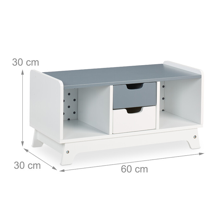 Relaxdays Children's Shelving Unit, 4 Compartments