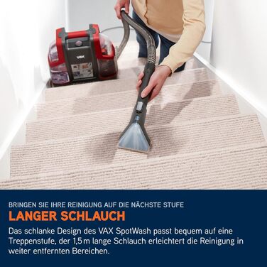 Портативний відпарювач Vax SpotWash Duo для чищення плям на килимах та м'яких меблях з насадкою для тварин, аксесуари для щоденного прибирання, насадки для різних поверхонь та миючий розчин (Spotwash EU)