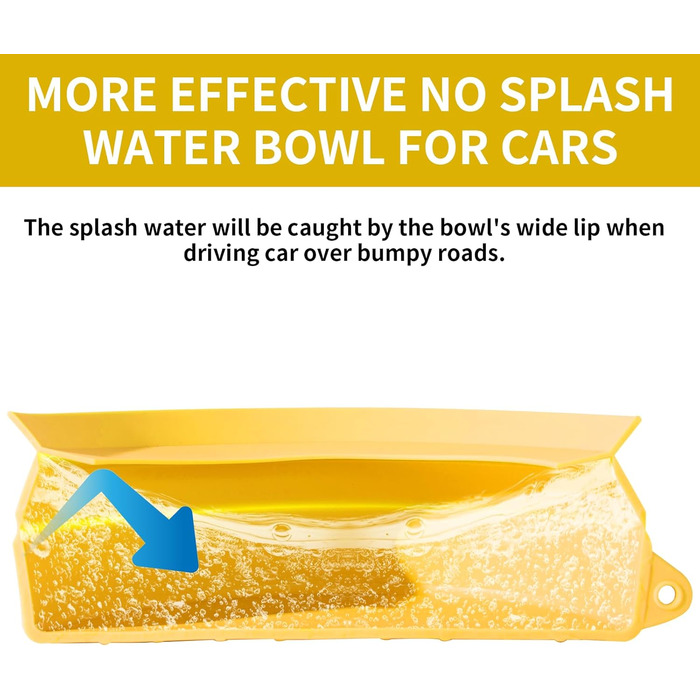 Складаний миска для води для собак SLSON, витокозахисний, портативний, для подорожей на авто, персиково-рожевий (жовтий)