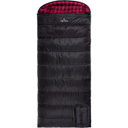 Сплячий мішок TETON Sports Celsius XXL; Великий для сімейного кемпінгу; Безкоштовний компресійний мішок, Чорний