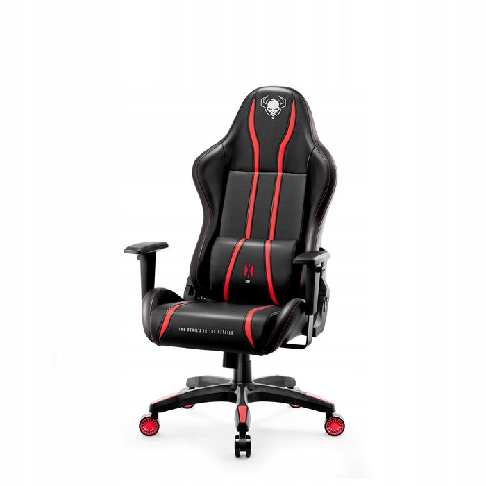 Ігрове крісло Diablo Chairs X-One 2.0, штучна шкіра, чорно-червоне