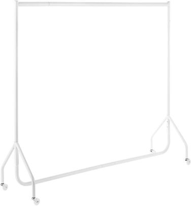 The Shopfitting Shop Clothes Rack 1.83 m long x 1.54 m high, robust, 32-mm steel pipe, White