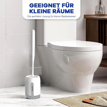 Силіконова щітка для унітазу Klobürste - антибактеріальна, з кріпленням на стіну, швидковисихаюча, для глибокого очищення, без розбризкування