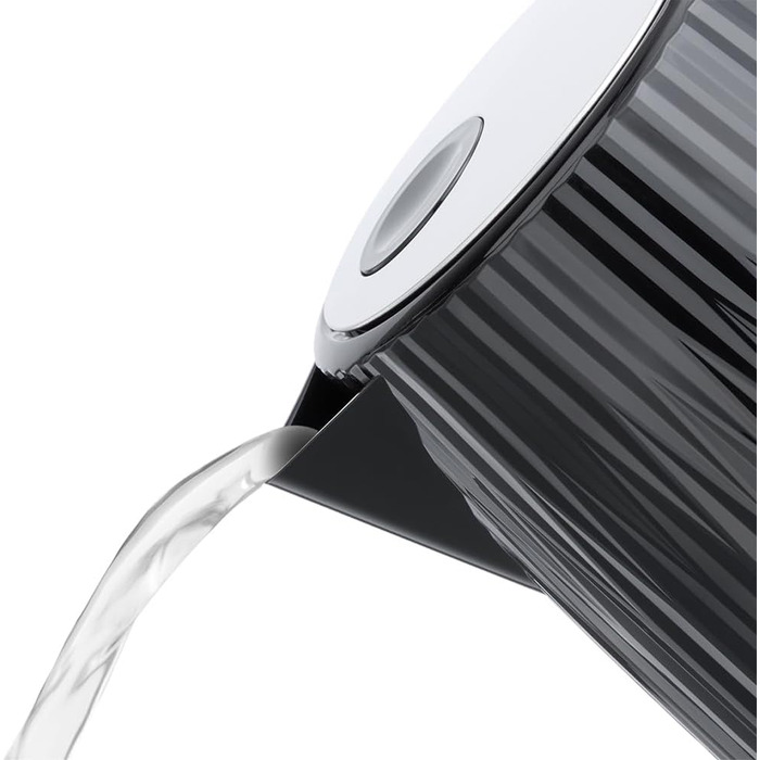 Russell Hobbs Kettle [1.7L 2400W] Eden White, Stainless Steel Accents (Removable Scale Filter, Push-Button Lid Opening, Water Level Indicator, Illuminated Switch, BPA Free) Teapot 27360-70 (Black)
