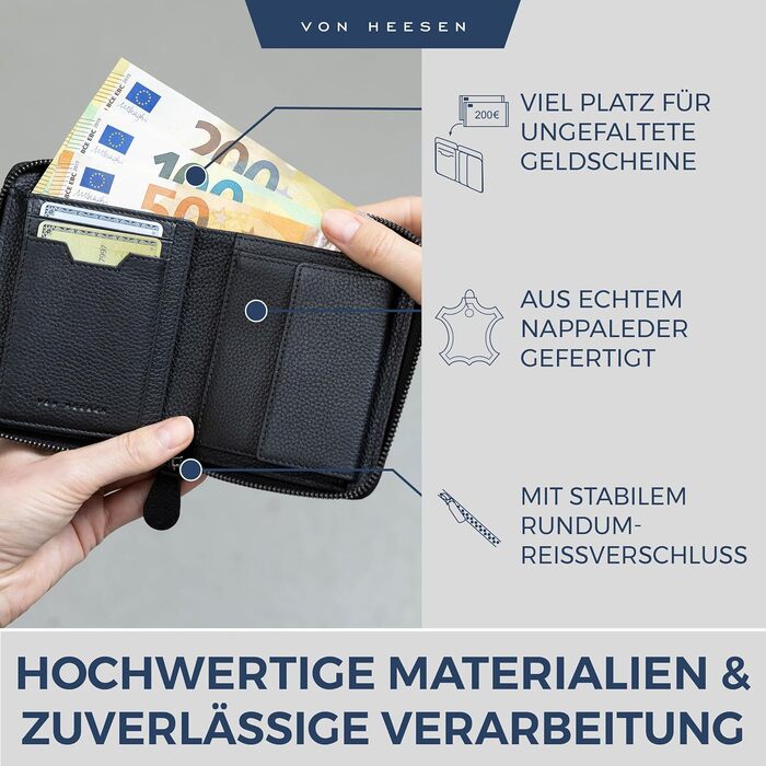 Шкіряний гаманець з RFID-захистом для чоловіків і жінок, портмоне з монетницею, коньячно-коричневий