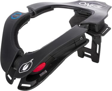 Захист шиї O'NEAL Tron для мотокросу, MTB, дорослий, розмір M, чорний, 2 зони регулювання, 2 передні подушки, фронтальний замок