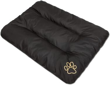 Матрац для собак, лежанка для собак великих, середніх та маленьких порід - вологостійкий килимок для собак, м'який лежак з піни, для вулиці та дому - 90x60x8 см (R2(100 x 70 см), чорний)