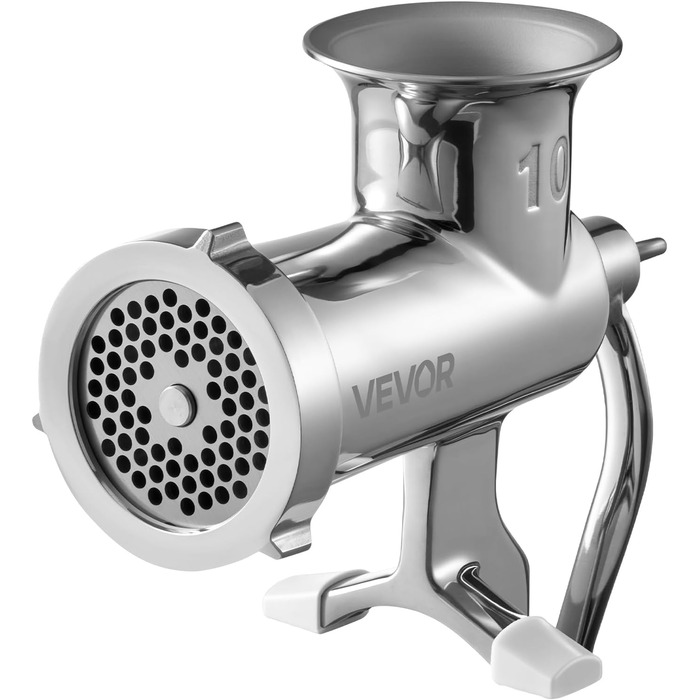 М'ясорубка ручна VEVOR з нержавіючої сталі, з присоскою та насадками для ковбас, для дому, кухні, ресторану, м'ясного магазину #10