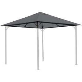 QUICK STAR Replacement Roof for Garden Pavilion 3x3m RAL 7012 Antique Pavilion Roof Replacement Cover (3 x 3 m - 250g/m², Grey)
