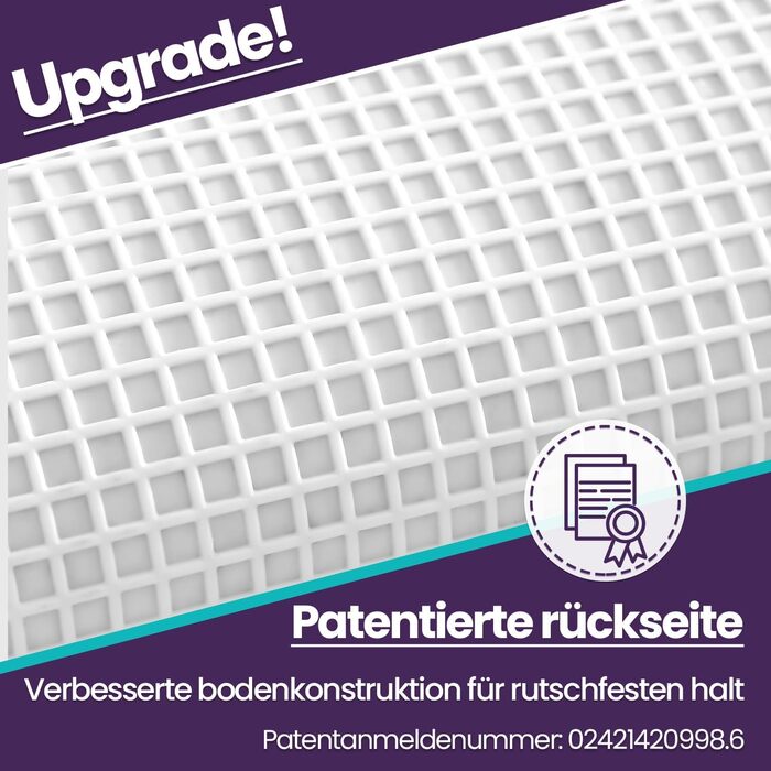 Килимок для ванної кімнати DEXI 60 x 90 см, неслизький, миючий, з мікрофібри, швидковисихаючий, сірий