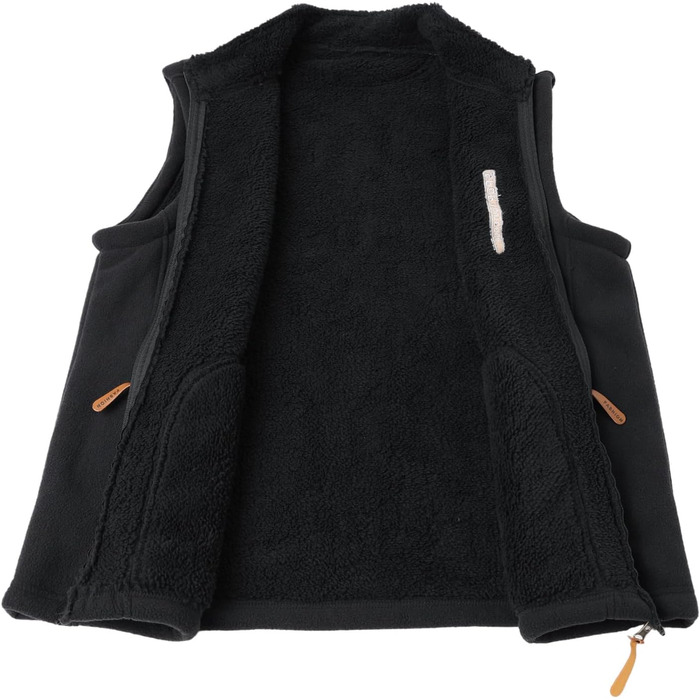 Чоловіча флісова жилетка з коміром-стійкою, Outdoor, Casual, тепла зимова жилетка для чоловіків, без рукавів, флісова куртка, легка, тепла жилетка з кишенями на блискавці, з плюшевою підкладкою, чорна, розмір L