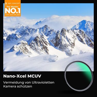 Фільтр UV K&F Concept Nano X-Serie 72mm Schott-Glas, 28 шарів MC, Super Slim