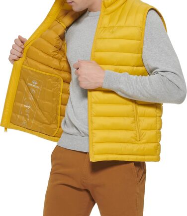 Жилет чоловічий Dockers Classic Ultra Loft Packable жовтого кольору (альтернатива пуховику)