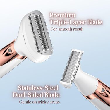 Електричний жіночий тример/рашувач BarberBoss 5-в-1 QR-8005: для обличчя, тіла, бікіні, носа та брів. Бездротовий, для мокрого та сухого гоління.