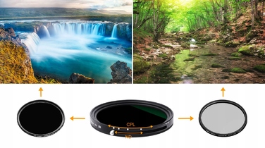 Регульований фільтр CPL+ND2-ND32 Nano-X PRO MRC, 55мм