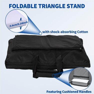 Bingfu Travel Bag for Starlink Gen3 Satellite Internet Kit – Double Pocket Design for Antenna, Ethernet Cable, Router, Power Supply – Ideal for RV Camping and Outdoor Use, Black