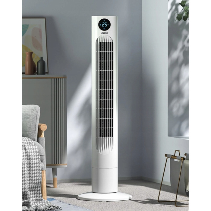 Колонний вентилятор ZILAN TOWER FAN, білий