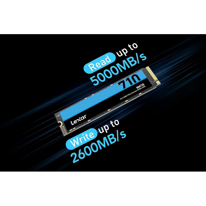 Lexar NM710 2TB SSD M.2 PCIe Gen3 x4 NVMe - Внутрішній SSD для ПК та геймерів