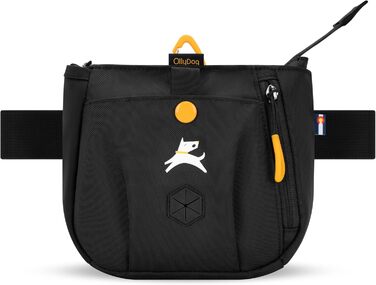 ОлліДог Backcountry Tagestasche - сумка для ласощів та відходів для собак, з кліпсою на пояс, Raven S'25