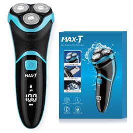 Електрична бритва MAX-T для чоловіків: вологостійка, з тримером, для сухого та вологого гоління, з кейсом для подорожей