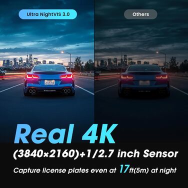 DDPAI відеореєстратор 4K Dual Starvis з AI, GPS, WiFi, 32GB, 24h парковка, дисплей IPS, (Z60)