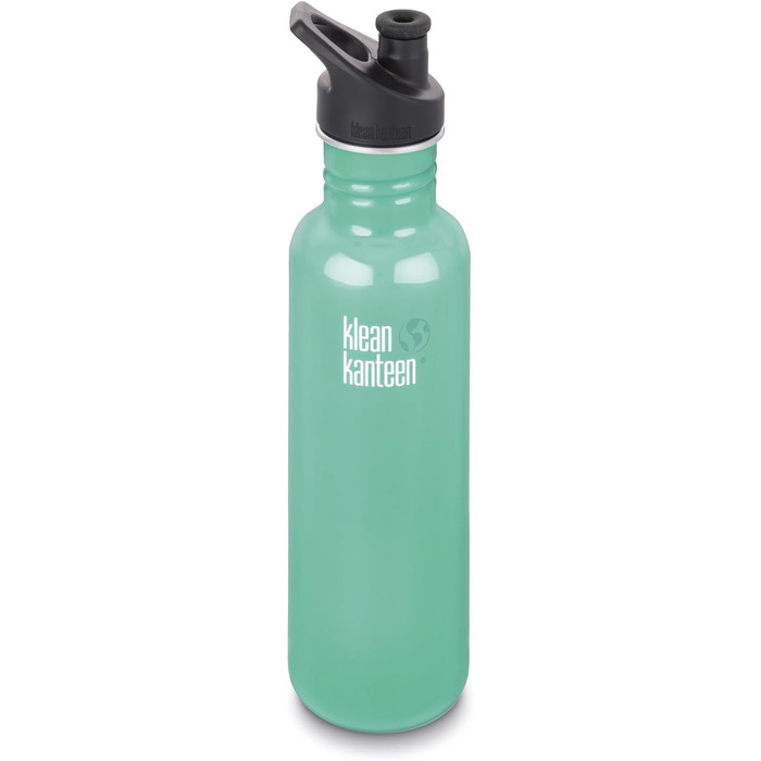 Klean Kanteen Classic Water Bottle, Stainless Steel, Tidal Pool, One Size