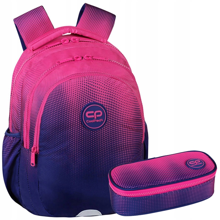 Багатовідсіковий шкільний рюкзак CoolPack, синій/рожевий, 21 л