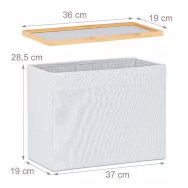 Relaxdays Bamboo Stool with Storage