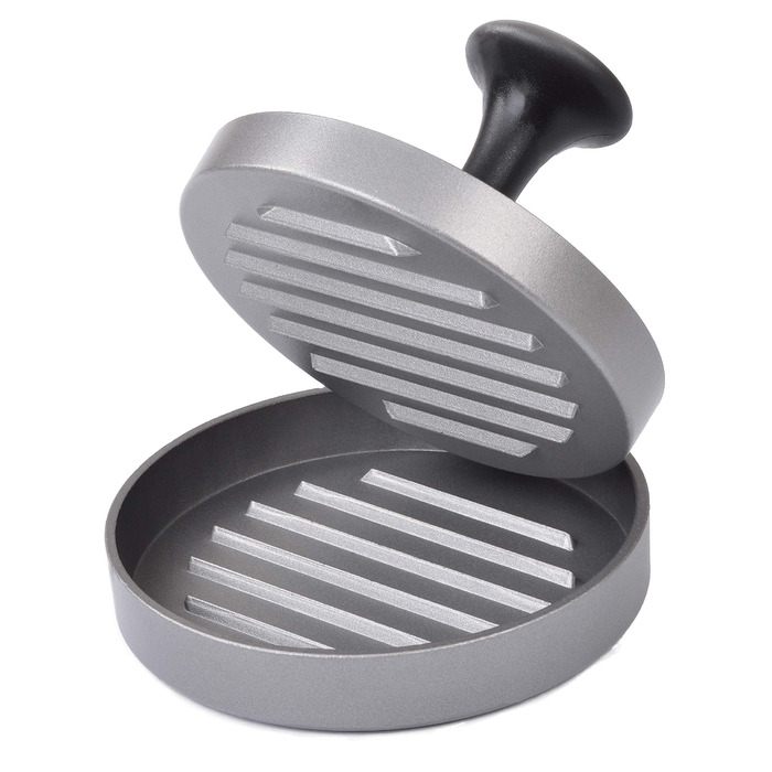 Пресс для бургерів Gräwe з 50 аркушами пергаментного паперу, комплект для приготування смачних гамбургерів, котлет та BBQ з алюмінію з антипригарним покриттям