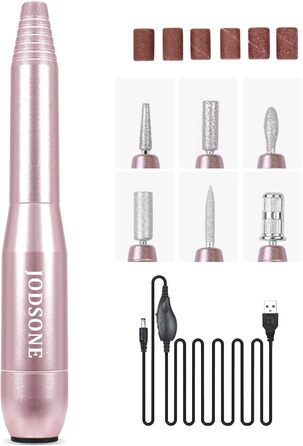 Електричний фрезер для нігтів JODSONE 6 в 1: професійний набір для манікюру та педикюру (акрил, гель)