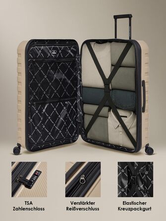 Набір валіз SMARTBOX Hartschalen 3 шт. | Розширюваний, з TSA-замком, з поліпропілену | Beige (Edition 01)