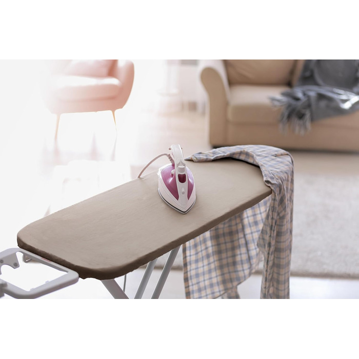 Чохол для прасувальної дошки Encasa XO Mini Beige 125x46 см з термозахистом, бежевий однотонний на гумці