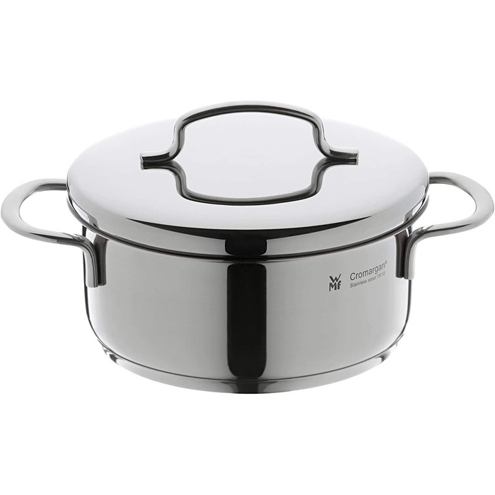 WMF Mini Pot Set Induction Small 5-Piece, Cookware Set with Metal Lids, Cromargan Stainless Steel, Stackable Pot Set, ideal for small portions