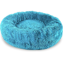 Ліжко для собак та котів Yuma Spazio, 35 x 50 см, бірюзове, міцне, анти-гризун, знімний чохол