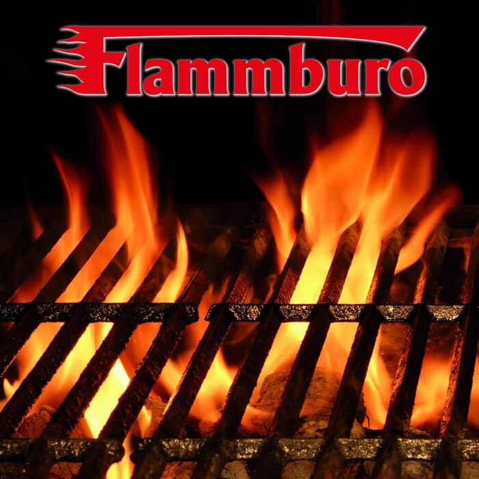 Решітка для гриля FLAMMBURO 67x40 см, з нержавіючої сталі, міцна, для барбекю