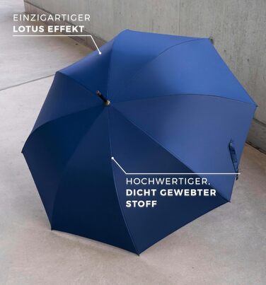 Sapor Design Umbrella Stick Umbrella Stormproof Auto-Open Windproof | XXL Large & Stable for 2 People Men & Women | Golf Umbrella Travel – 123 cm Ø Elegant Blue - Modern