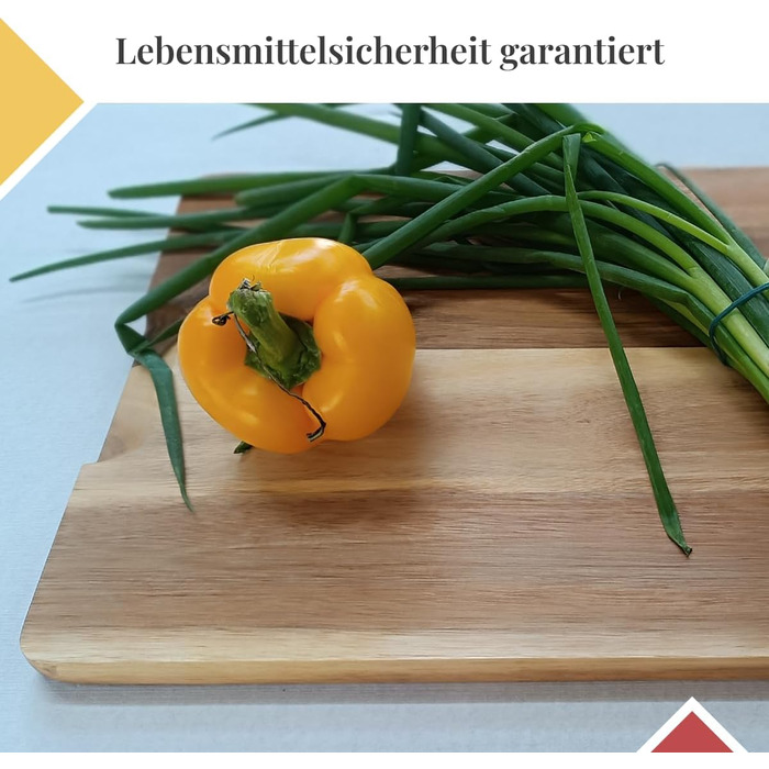 Durable acacia cutting board, 25 x 29 cm | High-quality & hygienic | Large kitchen board made of sustainable acacia wood | Discover oiled wooden cutting boards for kitchen & catering