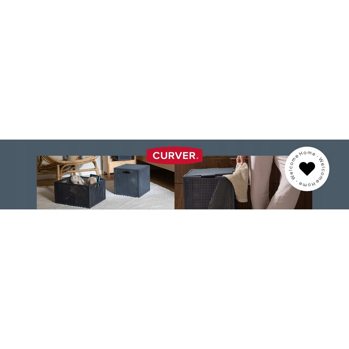 Кошик для білизни Curver, підлоговий, 60 л, сірий