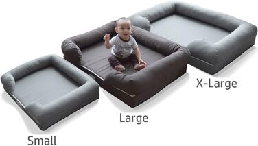 Ліжко для собак та котів PetFusion Ultimate Solid Memory Foam 2.5' - ортопедичне, коричневе, 91 x 71 x 23 см