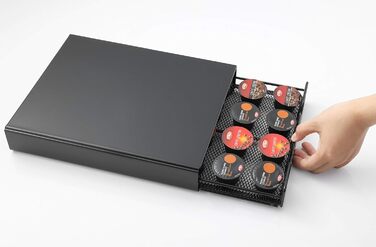 Організатор для капсул Dolce Gusto та Nespresso, ящик на 20 капсул, чорний